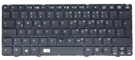 T-ProTek DEUTSCHE - Tastatur Schwarz mit Trackpoint ohne Rahmen kompatibel für HP EliteBook 2570p (B6Q07EA)