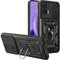DEVASO Hülle für Motorola Moto Edge 30 NEO Kameraschutz Handyhülle, Hybrid Schutzhülle Militär Standard Stoßfest Case Metall Ring Ständer Halter Handy Hüllen Cover, Schwarz