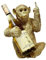 Darthome Wine Holder Gold Up Yours Monkey Resin Single Bottle Storage Novelty Ornament
