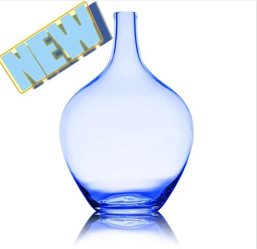 Moderne Dekoration, blaue Glasvase, Bodenvase für Tafelaufsätze, Heimdekoration, große blaue Vase für Büro, Hochzeit, Party, Wohnzimmer, Einweihungsgeschenk