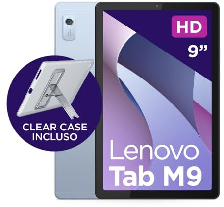 Lenovo Tab M9, Display 9 HD - (Processore MediaTek Helio G80, RAM 3GB, Memoria 32GB, Tablet Android 12, WiFi) - Frost Blue, Caricabatterie incluso, Esclusiva Amazon