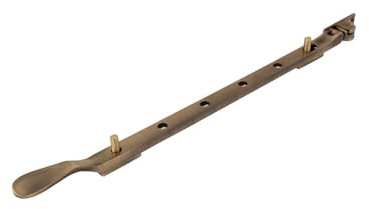 Dart Light Victorian Spoon Brass Window Stay 12 (300mm) - Antique Brass