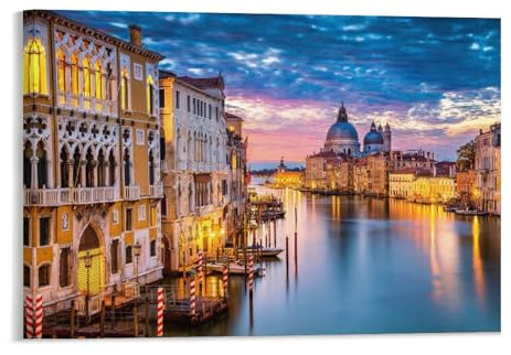 Ruhige Abendstimmung auf dem Canale Grande, Venedig，Puzzle 1000 Teile für Erwachsene, Klassische Puzzle Teenager Jungen Mädchen Puzzle Puzzles Spiele Pädagogisches Geschenk Home Decor（38x26cm）-123