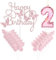 mciskin Happy 2nd Birthday Candles,Butterfly Cake Decorations,Pink Number 2 Candle for Cake,Pink Cupcake Toppers Girls,Glitter Butterfly Topper for Girls' 2nd Birthday Decorations