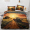 YELDAN Traktor Bettwäsche 155x220 Winter, Bauernhof Kinder Bettbezug 155x220 3er Set, Wendebettwäsche und Kissenbezug, Weiche & Atmungsaktive Mikrofaser Bettwäsche-Sets