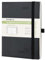POPRUN Kalender 2025 Monatsplaner A5 (Jul.2024 - Dez.2025) - 18 Monate Monatskalender Softcover 22 x 16,5 cm - 1 Monat 4 Seiten, mit PU-Leder, 100 GSM Papier - Schwarz
