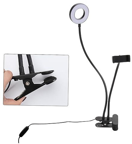 Veemoon Beauty Lampe Mit Telefonhalterung Dimmbares Licht Für Und Live-Streams Kreativer Tischhalter Mit USB- Drehbare Halterung Für Fotografie Und Make-up