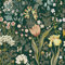 Reqfen Selbstklebende Tapete Blumen Grüne Abnehmbar Vinyl Klebefolie Möbelfolie Blume Blatt Tapete Aufkleber Wasserdicht Tapete Vintage Wanddeko Wandtapete für Schlafzimmer Wohnzimmer, 41CMX10M