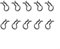 Sileduove 10Pcs Bike Brake Caliper Spring Clips, Brake Pad Caliper, Metal C-Clips Clamps U-Clips, For X/T For S/LX Bicycle Pad Pin(Black)