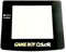 GBC Extra Glas-Spiegel-Displayschutzabdeckung, Schwarz + Gold-Logo-Ersatz, für Gameboy-Spielekonsole, benutzerdefinierte kratzfeste Display-Schutzoberfläche mit Klebeband