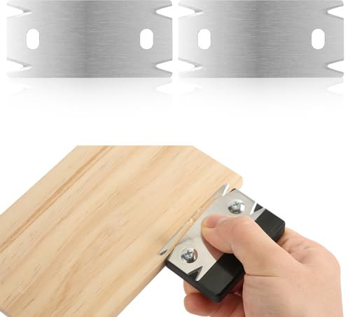 2pcs Lame de Coupe-Bordure pour le Travail du Bois, Acier au Carbone Remplacement des Lames de Coupe pour Bandes de Chant Couteau de Raboteuse à Bois Épais Facile à Installer et à Démonter