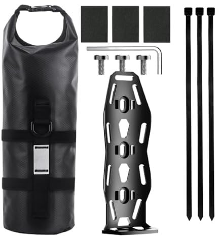 Bag Shoulder Bag - Pannier Bag Saddle Bag, Front Fork Bag | 5L Racks & Bags - Front Fork Bag with Reflective Stripes Multi-Purpose for Mountain Adventures Bikepacking