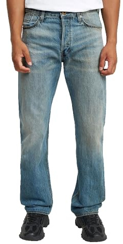G-Star Men's Dakota Regular Straight Jeans, Blue (vintage gold digger D23691-D788-H117), 32W / 32L