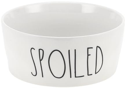 VOCOSTE 70Oz Ceramic Dog Bowl, 8 Large Dog Water Bowl for Large Dogs, White