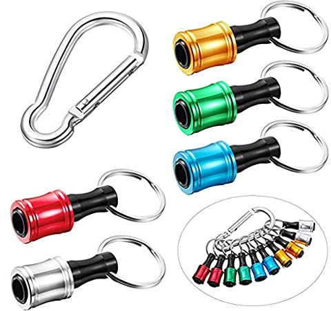 MinnowXY 10-teiliges Schlüsselanhänger-Verlängerungs-Set, einfacher Austausch, Schraubendreher-Bits, Halter-Set, Verlängerung, 6,35 mm (1/4 Zoll)