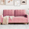 Willood 2-Sitzer-Sofa Rosa 140 cm Samt,Kunstleder Sofa, Sofa Set, geeignet für Schlafzimmer, Wohnzimmer, etc