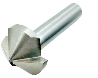 1PCS 3 Flöte 120 Grad HSS Senker Anfasen Zu Holz Stahl Fasenschneider Elektrowerkzeug 4,5 bis 60mm Fasenwerkzeug(35mm(120 Degree))