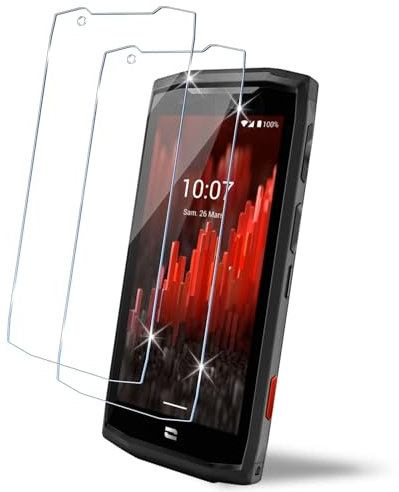 HidWee Compatible avec Crosscall Core M5 Verre Trempé, 2 Pièces 9H Dureté Protection Écran, Ultra HD, Sans Bulles, Anti-rayure, Film Protection D'écran pour Crosscall Core M5 - Transparent
