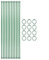 Lot de 12 solutions de tuteur en fibre de verre verte pour améliorer la stabilité des plantes à tige unique en extérieur (45 cm)