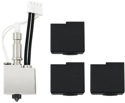 HzdaDeve Gehärtete Düse Hotend für Kobra S1 Combo 0.4MM Edelstahl Druckkopf Extruder Kit Hot End Heizblock Heizstab mit Extra 2-Pack Silikon Abdeckung für Anycubic Kobra S1/ACE Pro