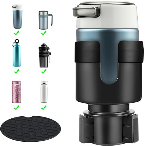 Trintion Car Cup Holder Expander, Car Cup with Offset Insert, Cars Compatible Adapter Drinks Bottle Holder Car Drink Holder