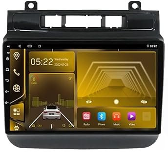 9 Pulgadas Android 13 Radio Coche para Volkswagen Touareg FL NF 2010-2018 con Android Auto/Carplay GPS WIFI/4G Bluetooth Radio FM Pantalla Dividida USB SWC GPS Coche Navegador(4+64G)