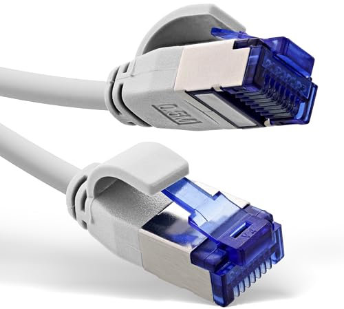 InLine Patchkabel Slim, Cat.6A, S/FTP, TPE (LSZH) flexibel, PoE, Kupfer (CU), LAN, Ethernet, Netzwerk Kabel, RJ45 Gigabit, weiß, 3m, 74903W