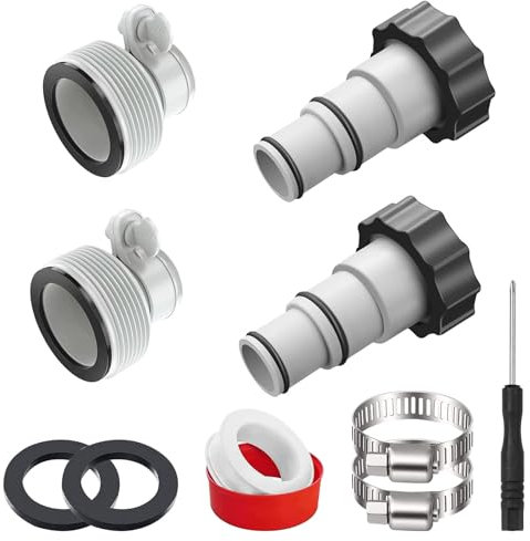 Spetsbst 4 Stück Poolschlauch Adapter, Pool Schlauchadapter, Pool Adapter 32 auf 38mm für Intex Pool