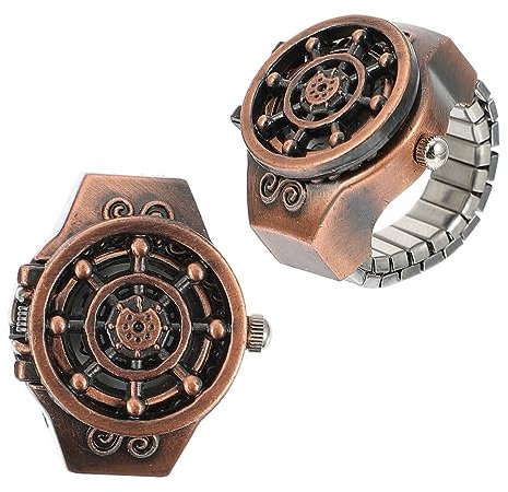 Holibanna Ringförmige Uhr Damen Ringuhr Zinklegierung Retro Schmuck Uhr Mode Dekorative Ringuhr Für Alltag Und Geschenk