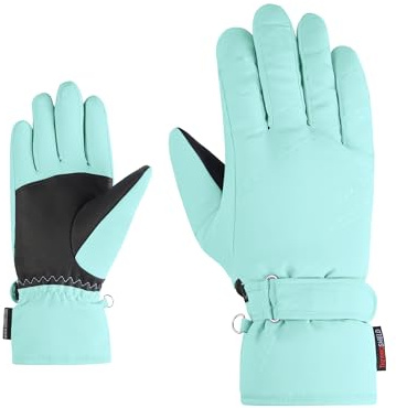Ziener Damen KEVA-Z Ski-Handschuhe/Wintersport | Primaloft, warm, wasserabweisend, Radiant Lagoon, 7, Türkis