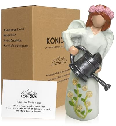 Gardening Gifts for Women, Garden Angel Gift for Gardener, Mom, Sister, Sculpted Hand-Painted Angel Figurine Christmas Ornament