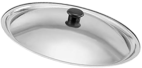 INOOMP Stainless Steel Pot Lid with Sturdy Handle Frying Pan Cover Compatible with Cast Iron Cookware Multi-purpose Replacement Lid for Pans and Woks in Home and Commercial Kitchens