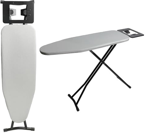 Adjustable Height Ironing Boards with Iron Rest,4 Non-Slip Rubber Feet Legs Ironing Board for Home,Gray,91 * 31cm