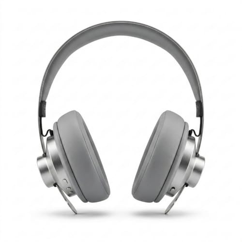 TELEFUNKEN ARCO Classic Edelstahl-Bluetooth-Kopfhörer – Ikonische Ganzmetall-Silhouette mit Luxus-Haptik – Beständiges Design-Statement & klare Bühnenabbildung (Grau)
