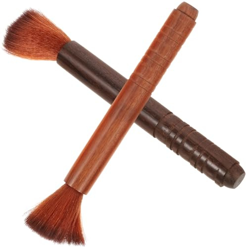 Toyvian Wollbürsten zur Geigen und Erhu Reinigung 2 Stück Wolle Sandelholz Staubentferner für Streichinstrumente Handlich und Langlebig Zufällige Farbe