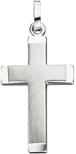 Jobo Damen-Anhänger Kreuz aus 925 Sterling Silber matt