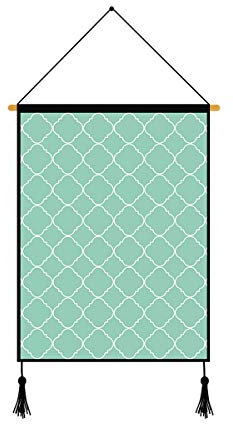 Blackish Green Fresh Lines geometrisches Gitter, 45 x 65 cm, Stoff, moderner High-Definition-Druck, Wanddekoration 17.7 X 25.5 Inches 8.reseau