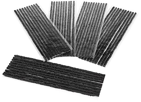 Puncture Repair Kit Bike Tyre, Tubeless Tyre Repair Kit, Car Tyre Puncture Repair Kit, 3.5 x 200 mm Rubber Tyre Repair Strips for Bus Truck Motorcycle (Black,50Pcs)