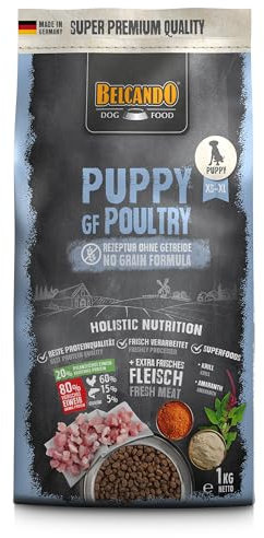 BELCANDO Puppy GF Poultry [1 kg] getreidefreies Welpenfutter | Welpenfutter ohne Getreide | Alleinfuttermittel für Welpen bis 4 Monate