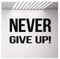 Vinyl Wandaufkleber Quote Never Give Up Gym Wanddekoration Fitness Selbst Motivation Wandtattoos Wohnzimmer 95 * 57 Cm