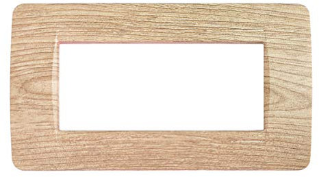 Placche Compatibile Con Bticino Matix, Placche Da 6 Moduli/Posti, Colore Legno Chiaro