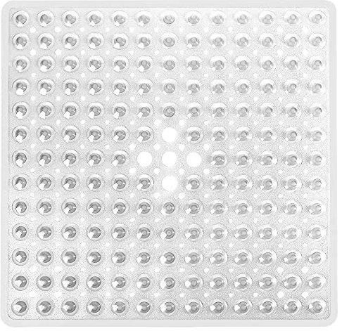 WIMAHA Quadrat Duschmatten,53×53cm rutschfest Badewannenmatten Anti Schimmel Badematten mit Saugnapf, Sicherheits badezimmermatte,maschinenwaschbar Badewannenmatte