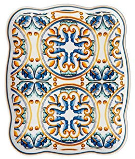 Vassoietto Servire Rettangolare Brandani Medicea 53897 Porcellana Multicolore 19x15 cm Bomboniera
