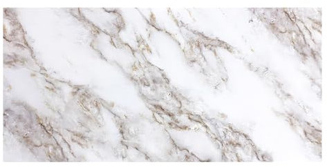 IZODEKOR Wandverkleidung Marmoroptik - 1er 120x60cm- Alternative zu Badfliese/Küchenfliese, Duschwandpaneele, Wandpaneel für Küchenrückwand, Badezimmer, Innenbereich | Ice Berg Beige