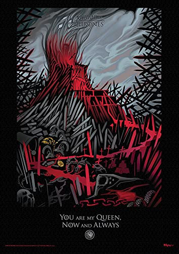 MIGHTYPRINT Game of Thrones – Iron Throne – Queen – Durable 17” x 24 Wall Art – NOT Made of Paper – Officially Licensed Collectible
