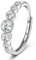 JeweBella Ringe Frauen Silber 925 Verstellbare Ring Damen Silber Zirkonia Ring Verlobungsring Eheringe Trauringe Fingerring Promise Ring Silber 925 Damen Schmuck Geschenke Silber
