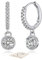 HEEYA Ohrringe Silber 925 Plattiert Rund Hängend Ohrringe Damen Klein Creolen mit Glitzer Zirkonia Hypoallergen Mini Creolen für Frauen