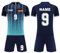 Maillot Enfant Maillot Football Personnalisé Enfant Adulte Ensemble Foot Peut Être Personnalisé avec Votre Nom Numéro Équipe Logo Bleu
