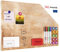 ALLboards Metallische Magnettafel MASSIVHOLZ, 60x40cm MetalBoards Memoboard für jede Art von Magneten Magnetpinnwand + GRATIS Zubehörset