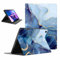 Kueqeay Custodia per Lenovo Tab M10 Gen 3 10.1, Aesthetic Marmo Motivo Disegno Flip Cover in pelle PU con Supporto Funzione Soft TPU Antiurto Tablet Case in Silicone, Blu